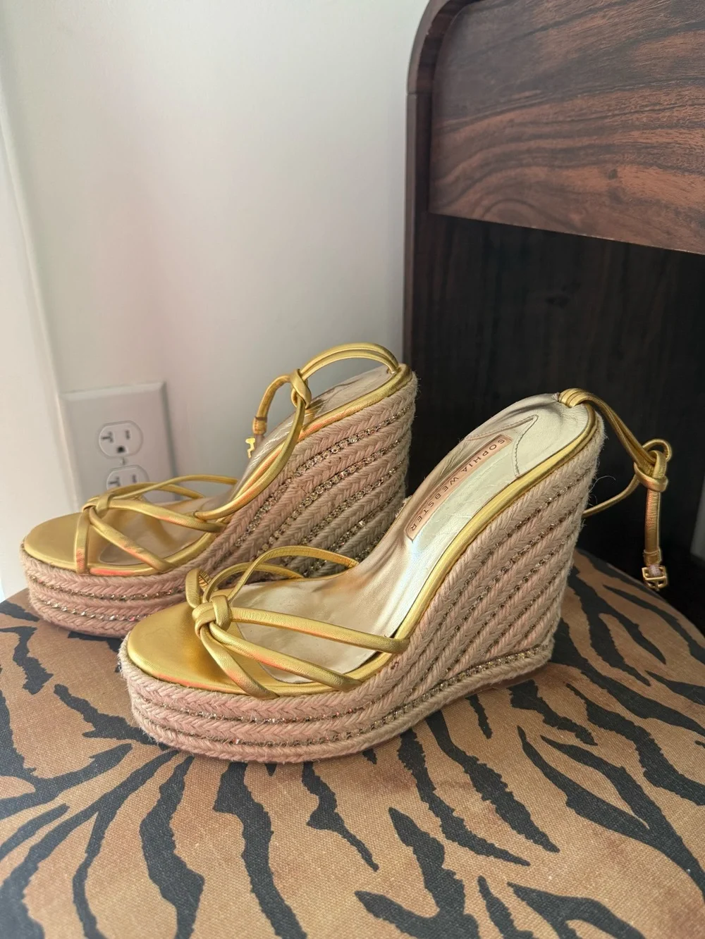 Sophia Webster Gold Wedges